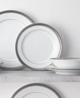 Noritake Crestwood Platinum Set of 4 Salad Plates, Service For 4
