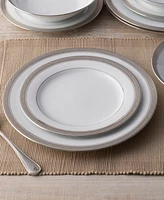 Noritake Crestwood Platinum Set of 4 Dinner Plates, Service For 4
