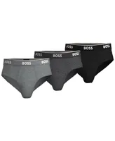 Boss by Hugo Men's Power 3-Pk. Tipped Logo Waistband Briefs