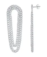 And Now This Double Row Chain Drop Earring