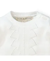 Hope & Henry Baby Boys Baby Sweater Gown and Bonnet Set