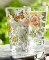 Lenox Butterfly Meadow Collection Acrylic Highball Glasses, Set of 4