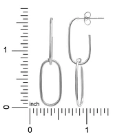 Giani Bernini Double Link Wire Drop Earrings, Created for Macy's