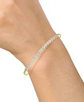 Diamond Bolo Bracelet (1/10 ct. t.w.) Sterling Silver, 14k Gold-Plated Silver or Rose