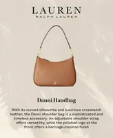 Lauren Ralph Women's Crosshatch Leather Medium Danni Shoulder Bag