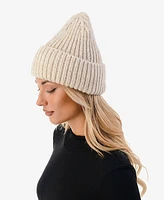 Marcus Adler Women's Lurex Ribbed Knit Cuff Beanie