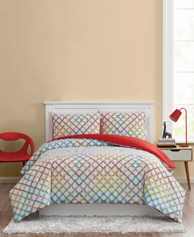 Crayola Happy Plaid Piece Comforter Set