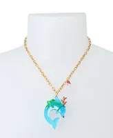 Betsey Johnson Rudolf Dolphin Pendant Necklace