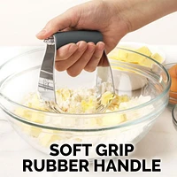 Zulay Kitchen Stainless Steel Dough Blender, Pastry Cutter, Heavy Duty Blender and Cutter with Blades