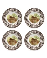 Spode Woodland Rabbit 4 Piece Dinner Plates, Service for 4