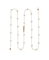 Ettika Women's 18k Gold Plated Imitation Pearl Lovers Glasses Chain - Gold