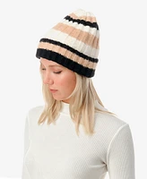 Marcus Adler Women's Stripe Ribbed Knit Cuff Beanie