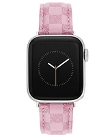 Steve Madden Women's Pink Faux Leather Band designed for Apple Watch 42mm (Series 10) & 38/40/41mm