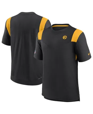 Men's Nike Black Pittsburgh Steelers Sideline Tonal Logo Performance Player T-shirt