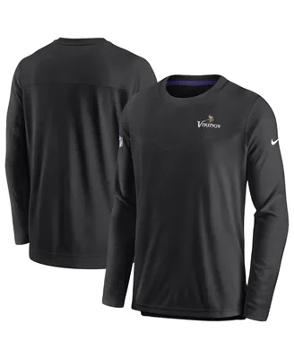 Men's Nike Black Minnesota Vikings Sideline Lockup Performance Long Sleeve T-shirt