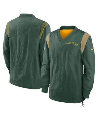 Men's Nike Green Bay Packers Sideline Team Id Reversible Pullover Windshirt