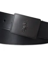 Polo Ralph Lauren Men's Plaque-Buckle Leather Belt