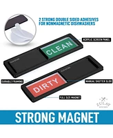 Dishwasher Clean Dirty Magnet Sign - For Stainless Steel & Other Magnetic Surfaces
