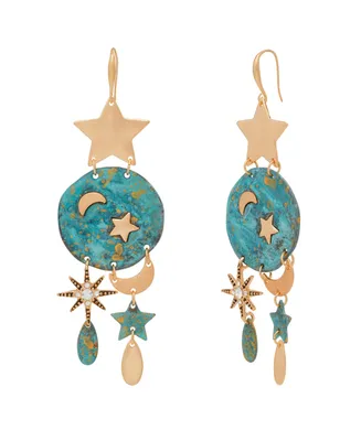 Robert Lee Morris Soho Women's Celestial Patina Chandelier Earrings