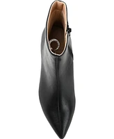 Journee Collection Women's Arely Kitten Heel Pointed Toe Dress Booties