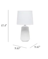 Simple Designs Pleated Base Table Lamp