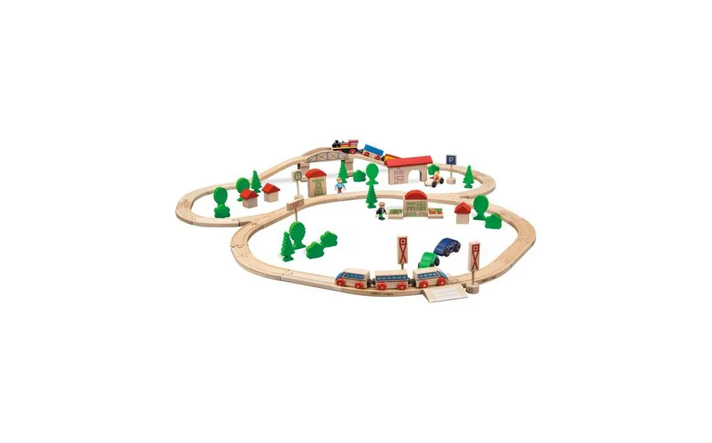 Djeco Trainimo Wooden Train and Jungle Animals