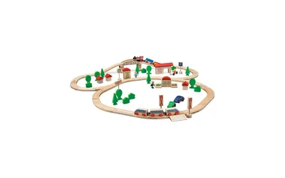 Simba Toys Eichhorn Wooden Train with Bridge Playset