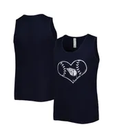 Big Girls Soft As A Grape Navy Cleveland Guardians Team Tank Top