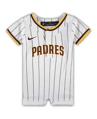Newborn and Infant Boys and Girls Nike White San Diego Padres Official Jersey Romper