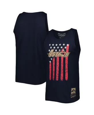 Men's Mitchell & Ness Navy Houston Astros Cooperstown Collection Stars and Stripes Tank Top