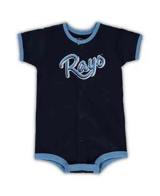 Infant Boys and Girls Navy Tampa Bay Rays Power Hitter Romper