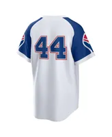 Men's Nike Hank Aaron White Atlanta Braves Home Cooperstown Collection Player Jersey