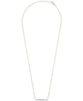 Wrapped Diamond White Enamel Pendant Necklace (1/6 ct. t.w.) in 10k Yellow Gold (Also Available in Black Enamel)