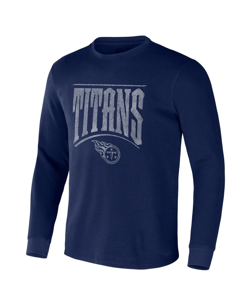Men's Nfl x Darius Rucker Collection by Fanatics Navy Tennessee Titans Long Sleeve Thermal T-shirt