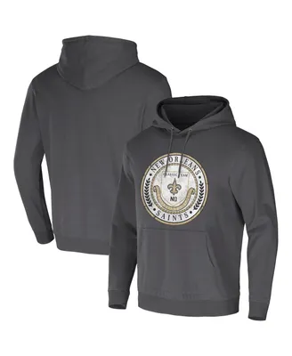 Men's Nfl x Darius Rucker Collection by Fanatics Charcoal New Orleans Saints Washed Pullover Hoodie