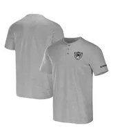 Men's Nfl x Darius Rucker Collection by Fanatics Heather Gray Las Vegas Raiders Henley T-shirt