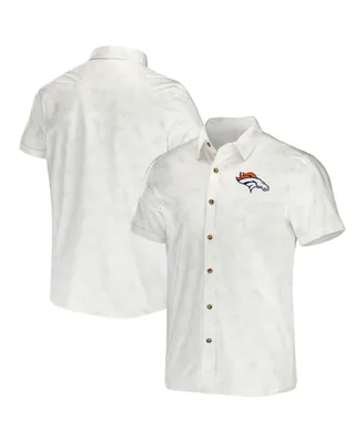 Men's Nfl x Darius Rucker Collection by Fanatics White Denver Broncos Woven Button-Up T-shirt