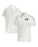 Men's Nfl x Darius Rucker Collection by Fanatics White Los Angeles Rams Woven Button-Up T-shirt