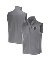 Men's Nfl x Darius Rucker Collection by Fanatics Gray Atlanta Falcons Polar Fleece Full-Zip Vest