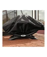 Weber Q 1200 Liquid Propane Grill (Red) With Grill Cover