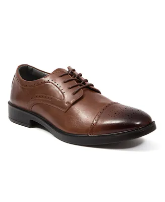 Deer Stags Men's Gramercy Memory Foam Water Repellant Classic Dress Casual Lace-Up Oxford Shoes