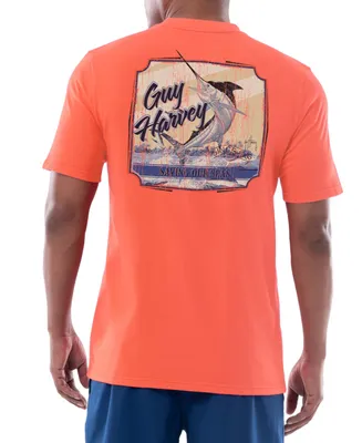 Guy Harvey Men's Short Sleeve Crewneck Graphic Pocket T-Shirt