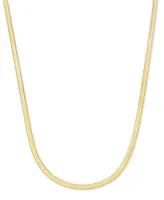 Lola Ade 18k Gold-Plated Stainless Steel Herringbone Chain 17-3/4" Collar Necklace