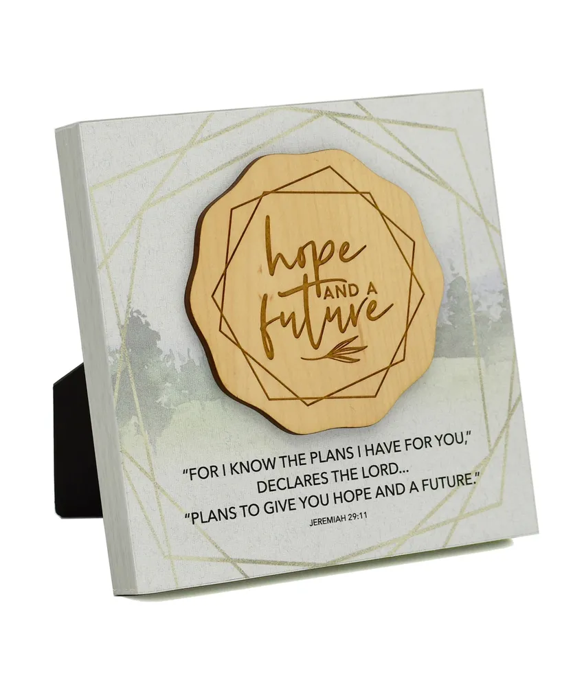 Dexsa Hope and a Future Meadow Wood Plaque, 6" x 6"