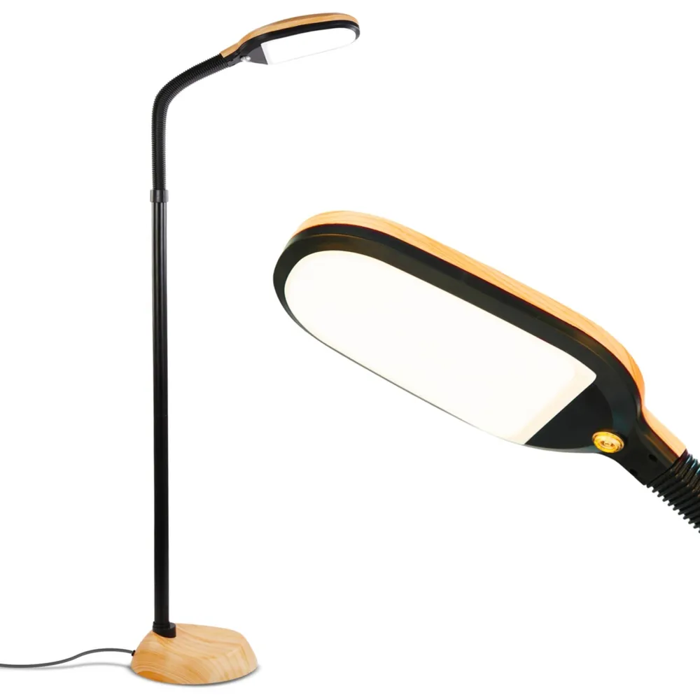 Brightech Litespan 53" Dimmable Led Reading Task Lamp with Height Adjustable Gooseneck Head