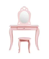 Kids Vanity Set Princess Makeup Dressing Play Table