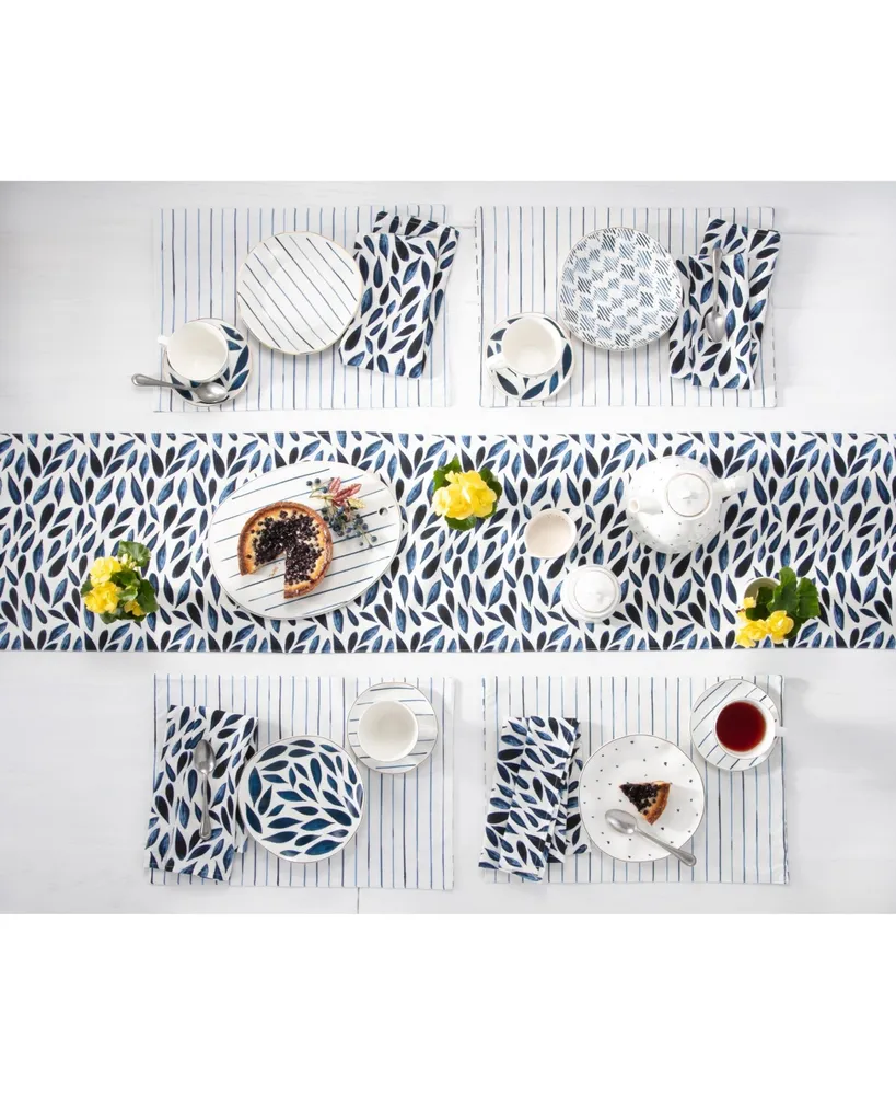 Lenox Bay Leaf Stripe Placemats, Set of 2