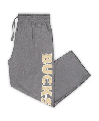 Men's Heathered Charcoal Milwaukee Bucks Big and Tall Quest Fleece Pants