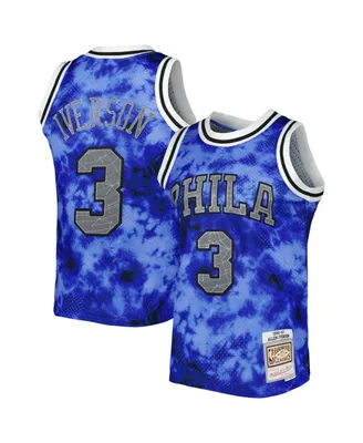 Men's Mitchell & Ness Allen Iverson Royal Philadelphia 76ers 1996-97 Galaxy Swingman Jersey