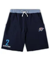 Men's Shai Gilgeous-Alexander Navy Oklahoma City Thunder Big and Tall French Terry Name Number Shorts